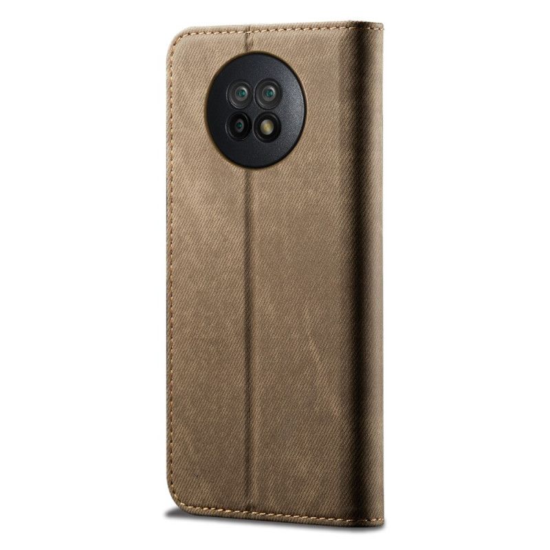 Flip Case Xiaomi Redmi Note 9 5G / Note 9T 5G Schwarz Jeansstoff