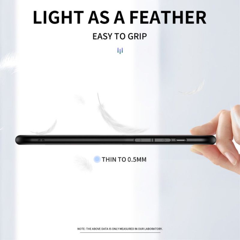 Hülle Für Xiaomi Redmi Note 9 5G / Note 9T 5G Schwarz Gehärtetes Kohlefaserglas