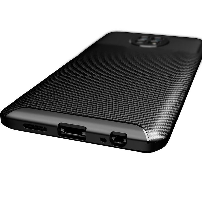 Hülle Xiaomi Redmi Note 9 5G / Note 9T 5G Schwarz Flexible Kohlefaser