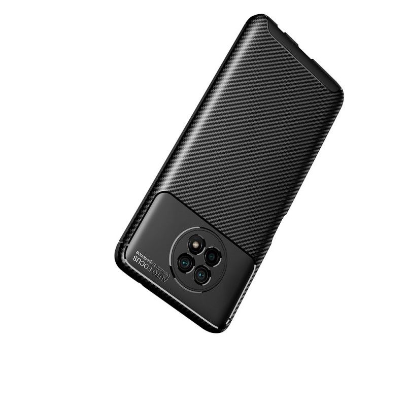 Hülle Xiaomi Redmi Note 9 5G / Note 9T 5G Schwarz Flexible Kohlefaser