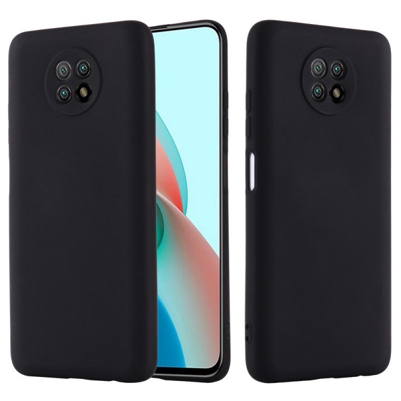 Hülle Xiaomi Redmi Note 9 5G / Note 9T 5G Schwarz Flüssiges Silikon Und Armband