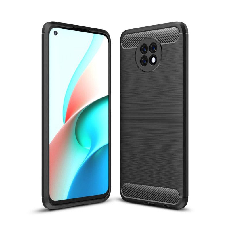 Hülle Xiaomi Redmi Note 9 5G / Note 9T 5G Schwarz Gebürstete Kohlefaser