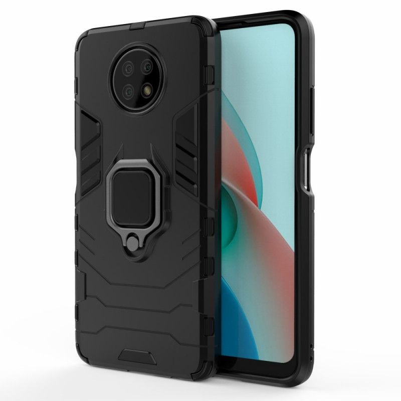 Hülle Xiaomi Redmi Note 9 5G / Note 9T 5G Schwarz Widerstandsfähiger Ring