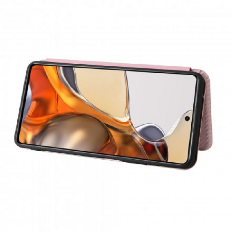 Flip Case Xiaomi Mi 11t / 11t Pro Farbige Kohlefaser