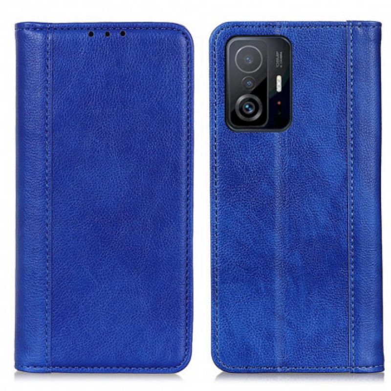 Flip Case Xiaomi Mi 11t / 11t Pro Handyhülle Elegance Spaltleder Litschi