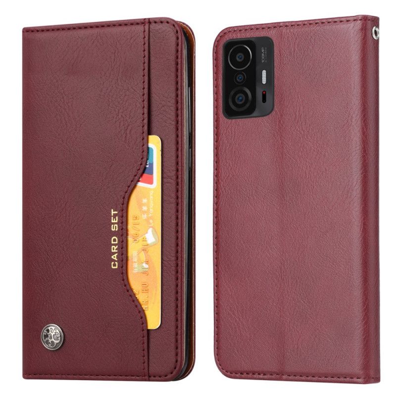 Flip Case Xiaomi Mi 11t / 11t Pro Kartenetui Aus Kunstleder