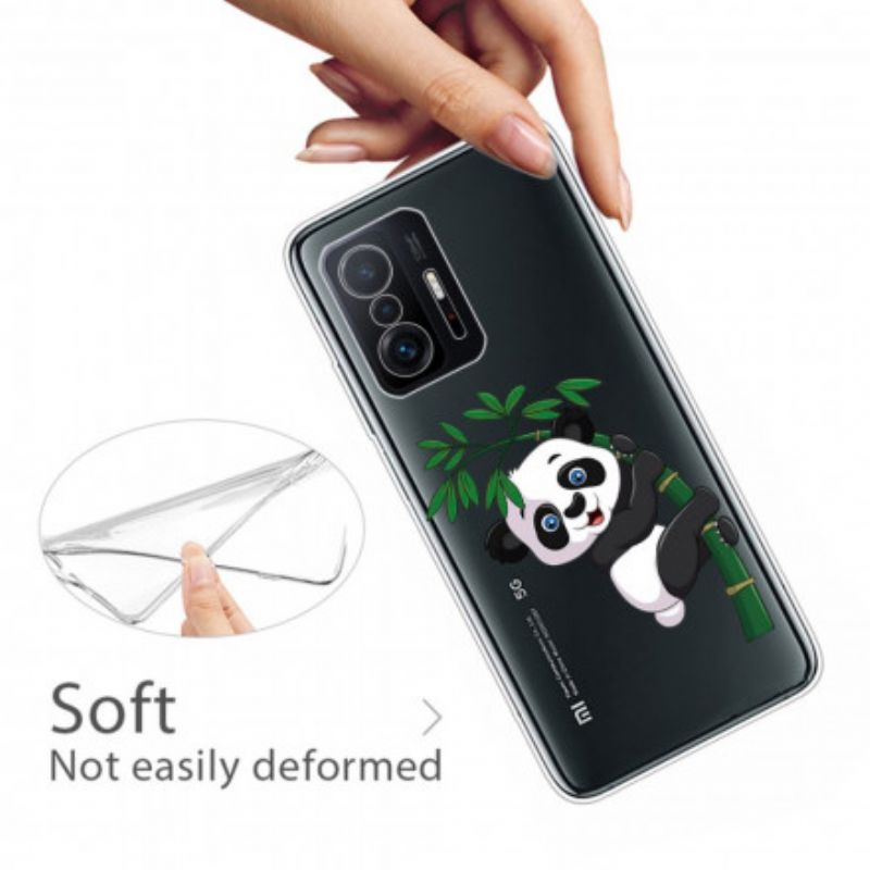 Hülle Für Xiaomi Mi 11t / 11t Pro Nahtloser Panda Auf Bambus