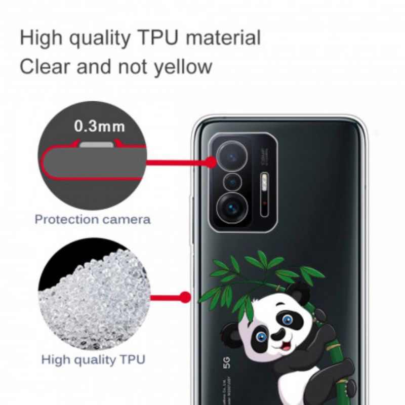 Hülle Für Xiaomi Mi 11t / 11t Pro Nahtloser Panda Auf Bambus