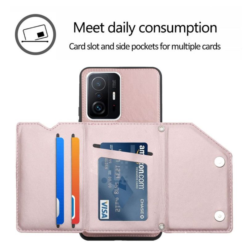 Hülle Für Xiaomi Mi 11t / 11t Pro Trageriemen Für Mehrere Kartenhalter