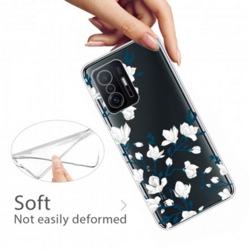 Hülle Xiaomi Mi 11t / 11t Pro Handyhülle Weiße Blumen