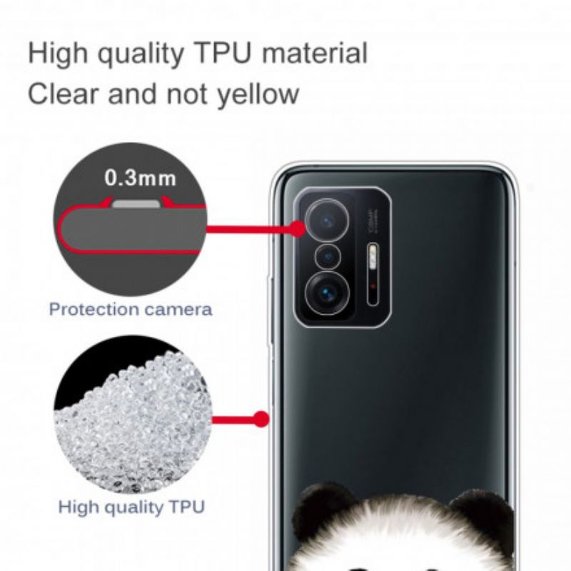 Hülle Xiaomi Mi 11t / 11t Pro Transparenter Panda