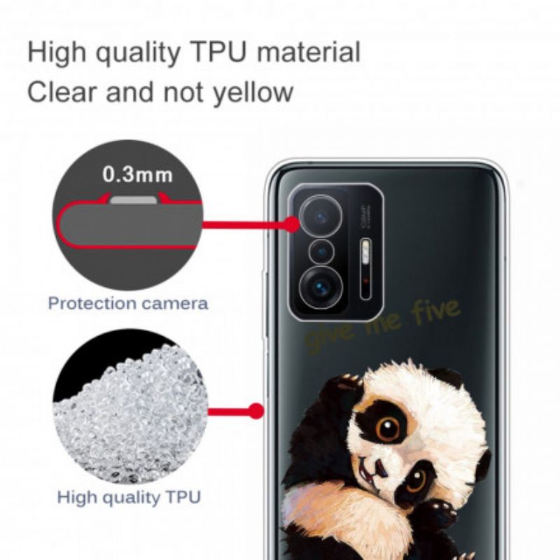 Hülle Xiaomi Mi 11t / 11t Pro Transparenter Panda Gib Mir Fünf