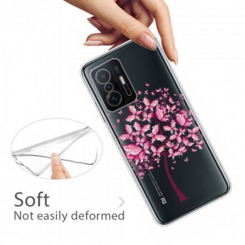 Hülle Xiaomi Mi 11t / 11t Pro Transparenter Schmetterlingsbaum
