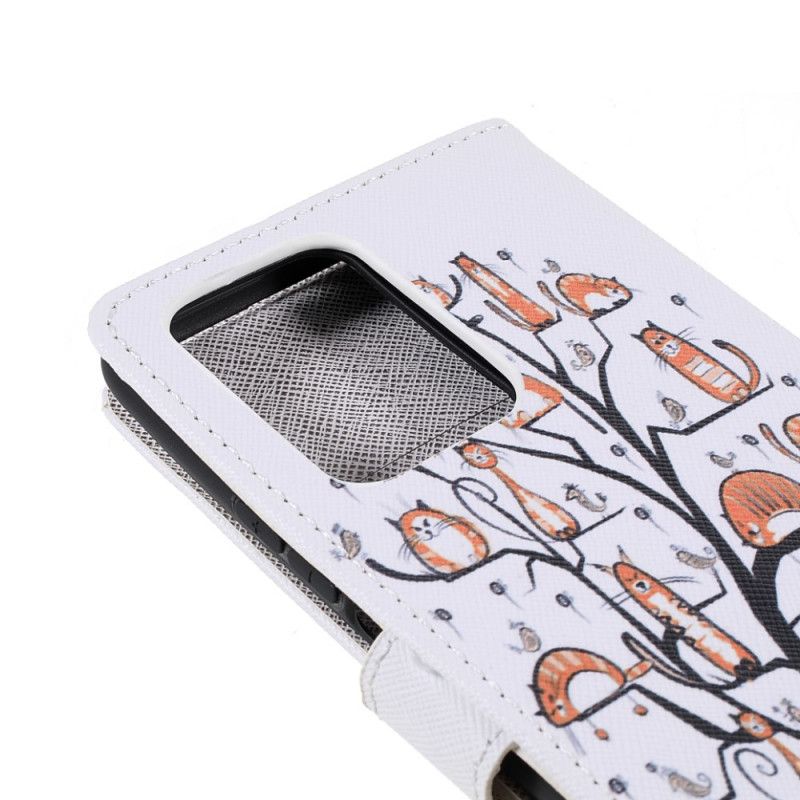 Lederhüllen Für Xiaomi Mi 11t / 11t Pro Funky Cats Riemchen