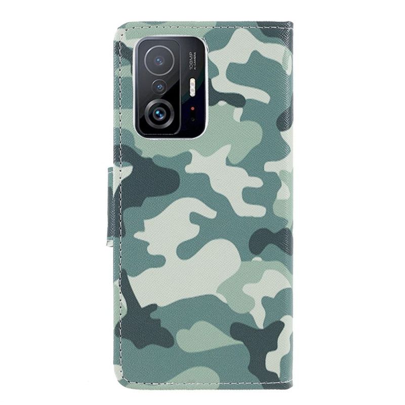 Lederhüllen Für Xiaomi Mi 11t / 11t Pro Militärische Tarnung