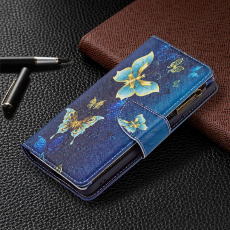 Lederhüllen Für Xiaomi Mi 11t / 11t Pro Schmetterlingstasche Mit Reißverschluss