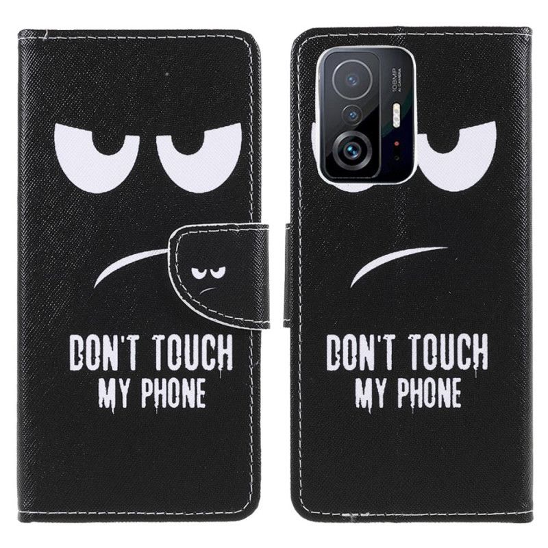 Lederhüllen Xiaomi Mi 11t / 11t Pro Berühren Sie Mein Telefon Nicht