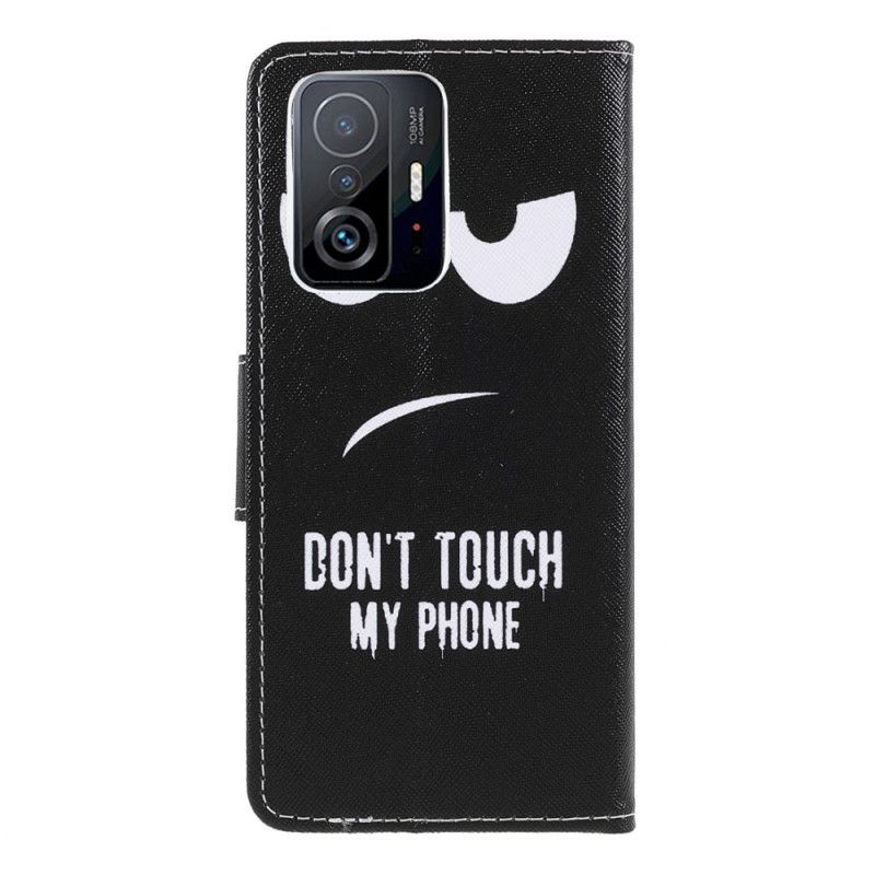 Lederhüllen Xiaomi Mi 11t / 11t Pro Berühren Sie Mein Telefon Nicht