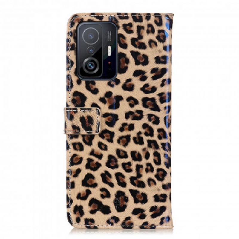 Lederhüllen Xiaomi Mi 11t / 11t Pro Handyhülle Einfacher Leopard