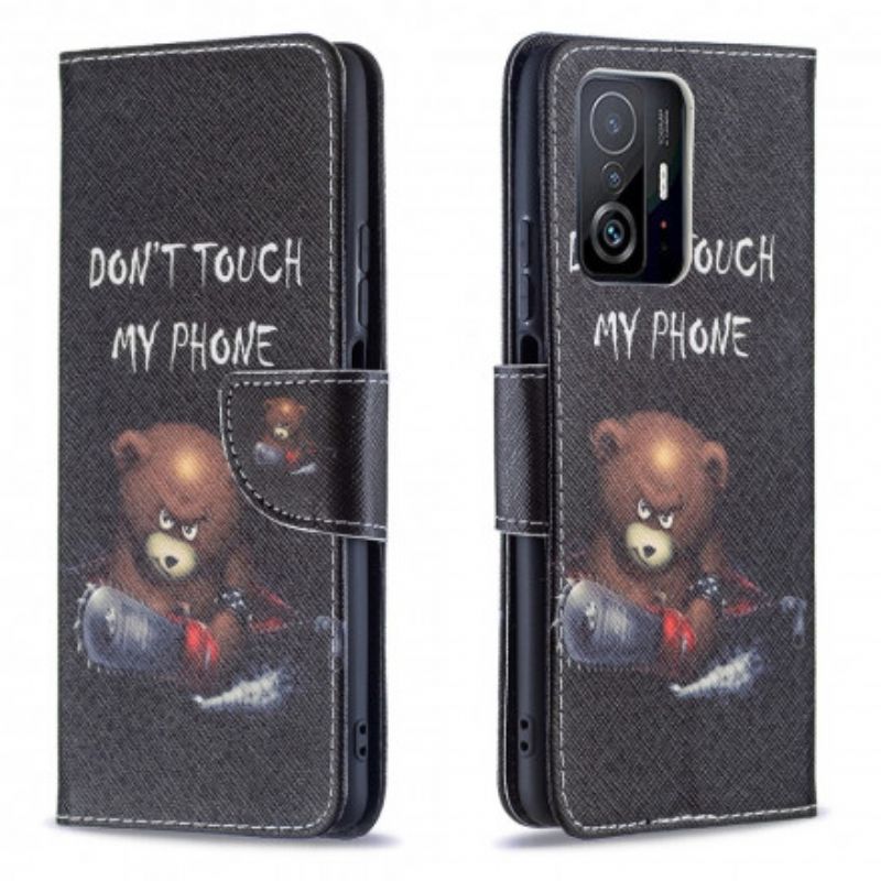 Lederhüllen Xiaomi Mi 11t / 11t Pro Handyhülle Gefährlicher Bär