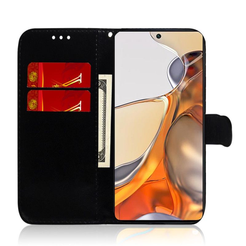Lederhüllen Xiaomi Mi 11t / 11t Pro Handyhülle Kunstleder-spiegelabdeckung