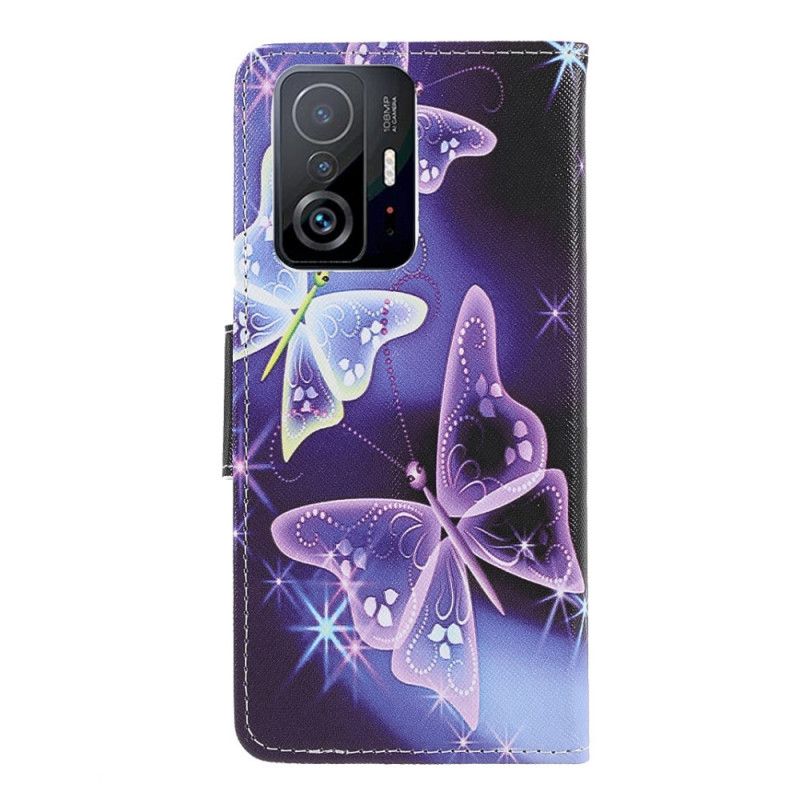 Lederhüllen Xiaomi Mi 11t / 11t Pro Handyhülle Moderne Schmetterlinge