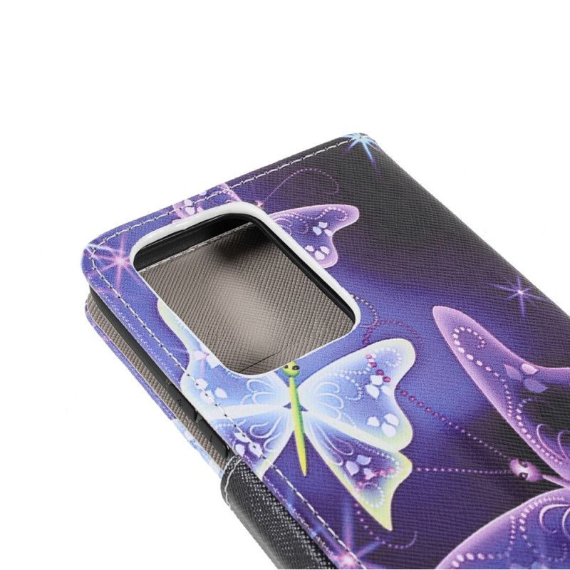 Lederhüllen Xiaomi Mi 11t / 11t Pro Handyhülle Moderne Schmetterlinge