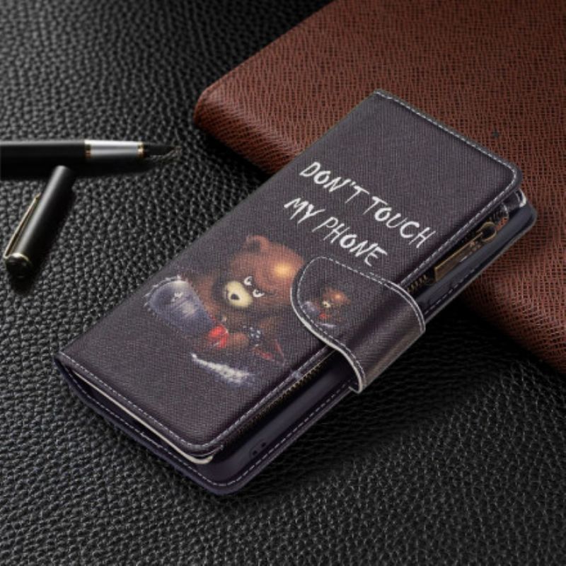 Lederhüllen Xiaomi Mi 11t / 11t Pro Handyhülle Taschenbär Mit Reißverschluss