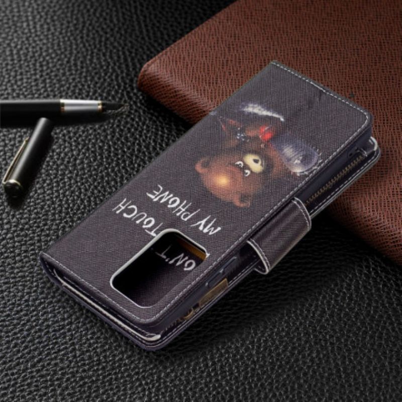 Lederhüllen Xiaomi Mi 11t / 11t Pro Handyhülle Taschenbär Mit Reißverschluss