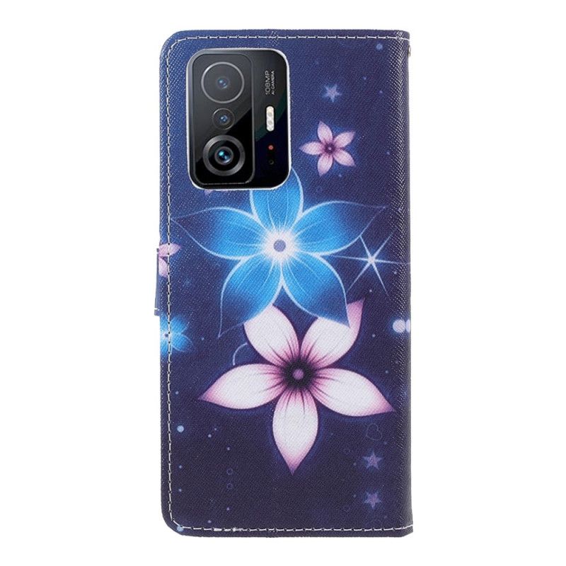 Lederhüllen Xiaomi Mi 11t / 11t Pro Mondblumen Mit Riemen