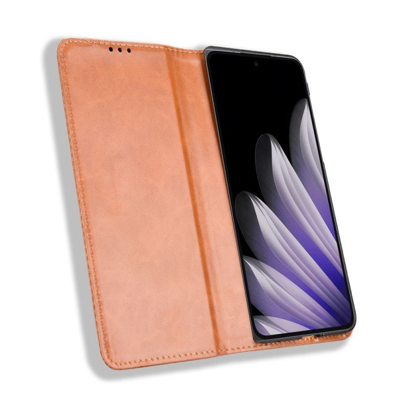 Flip Case Oppo Find N5 Vintage-rahmen