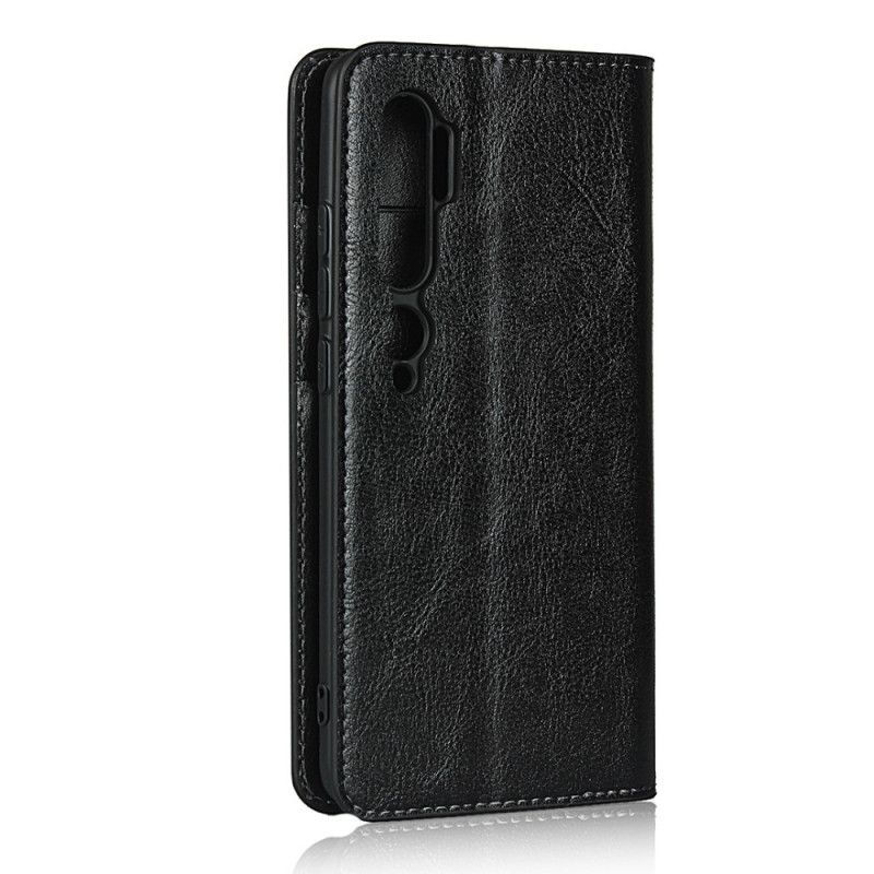 Flip Case Xiaomi Mi Note 10 / 10 Pro Schwarz Echtes Leder