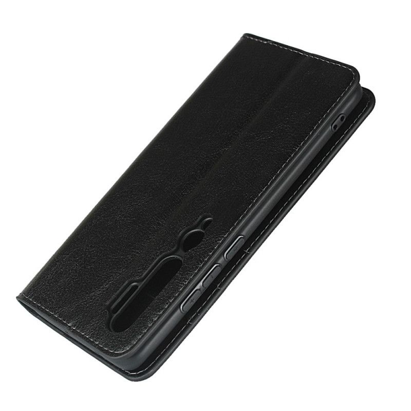 Flip Case Xiaomi Mi Note 10 / 10 Pro Schwarz Echtes Leder