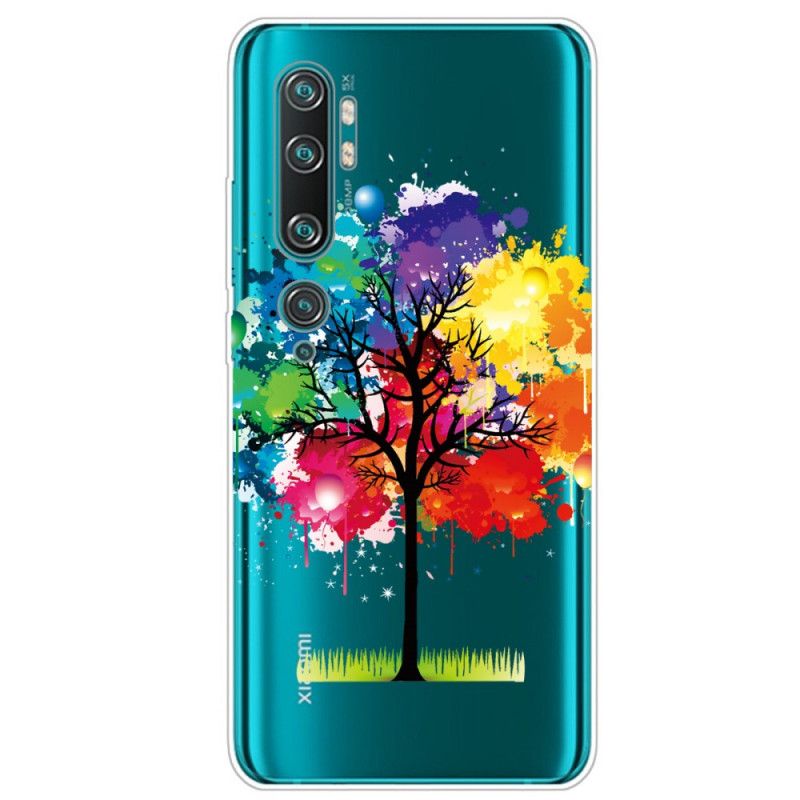 Hülle Xiaomi Mi Note 10 / 10 Pro Handyhülle Transparenter Aquarellbaum
