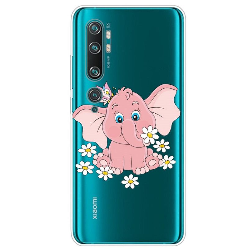 Hülle Xiaomi Mi Note 10 / 10 Pro Handyhülle Transparenter Rosa Elefant