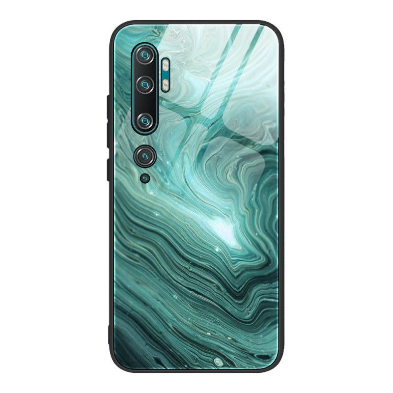 Hülle Xiaomi Mi Note 10 / 10 Pro Pink Marmorfarben Gehärtetes Glas