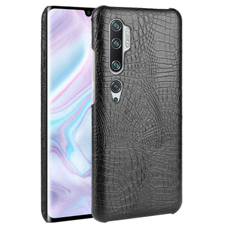 Hülle Xiaomi Mi Note 10 / 10 Pro Schwarz Krokodillederstil