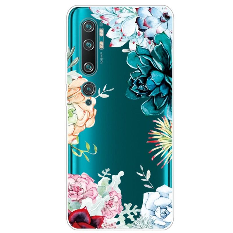Hülle Xiaomi Mi Note 10 / 10 Pro Transparente Aquarellblumen