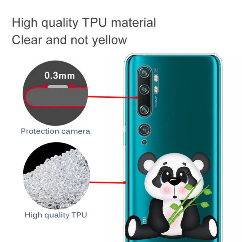 Hülle Xiaomi Mi Note 10 / 10 Pro Transparenter Trauriger Panda