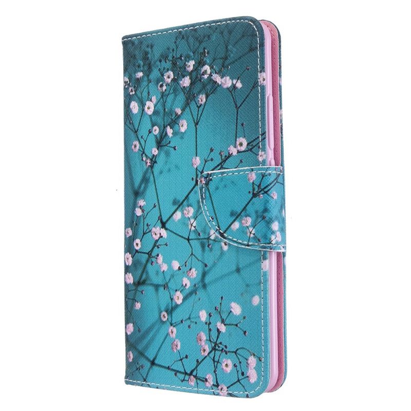 Lederhüllen Für Xiaomi Mi Note 10 / 10 Pro Blühender Baum