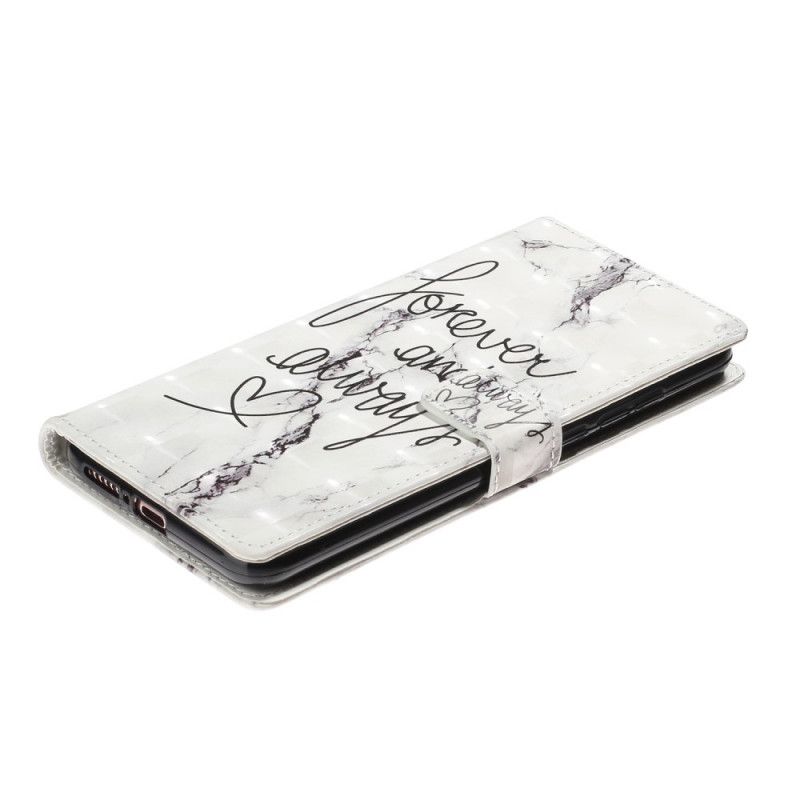 Lederhüllen Für Xiaomi Mi Note 10 / 10 Pro Lichtfleckmarmor Für Immer Und Ewig