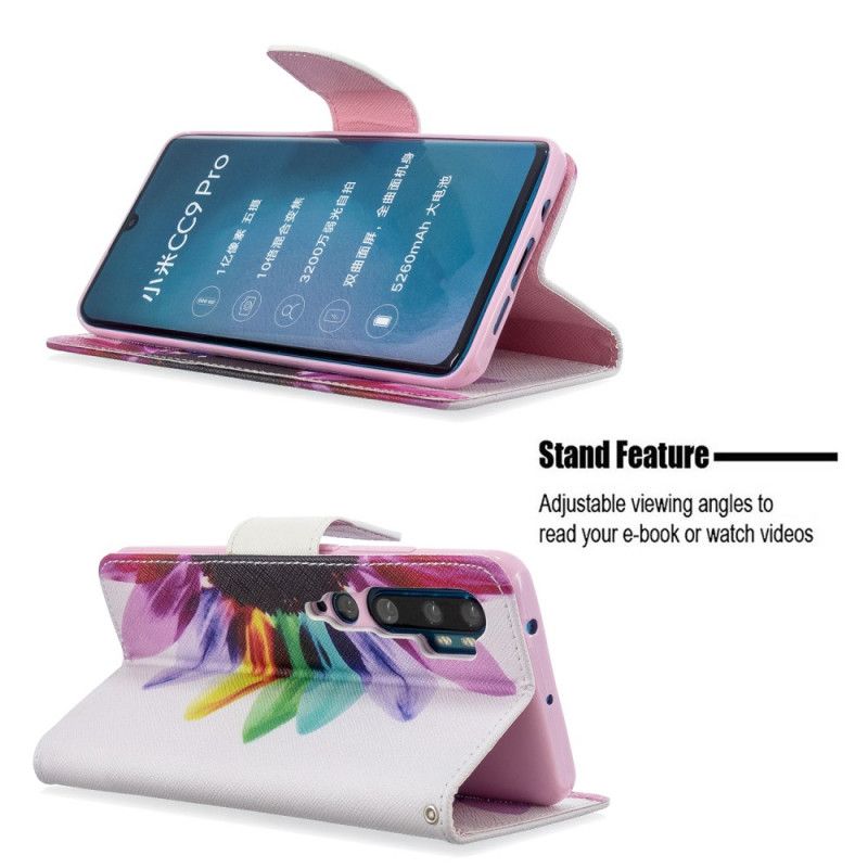 Lederhüllen Xiaomi Mi Note 10 / 10 Pro Aquarellblume