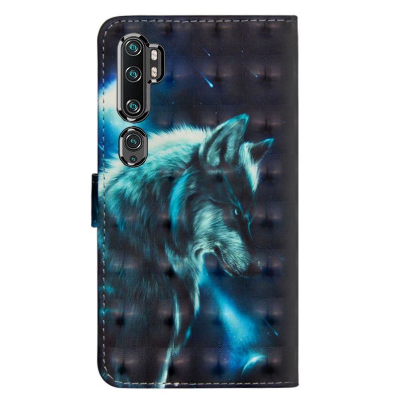 Lederhüllen Xiaomi Mi Note 10 / 10 Pro Handyhülle Majestätischer Wolf