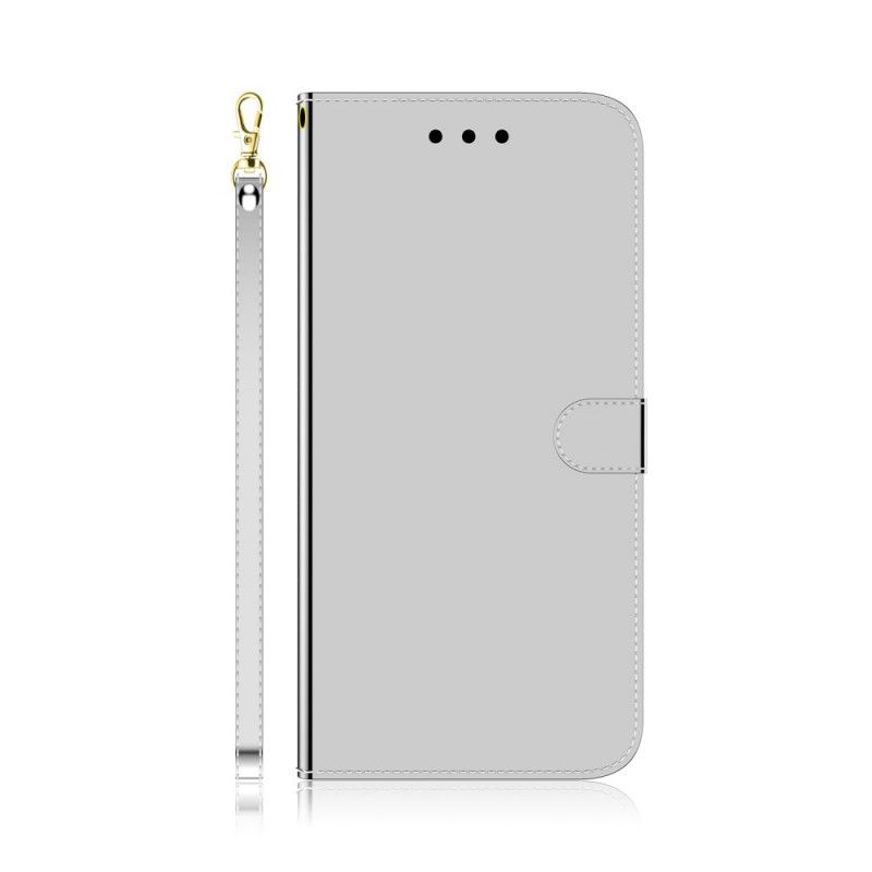Lederhüllen Xiaomi Mi Note 10 / 10 Pro Schwarz Spiegelbezug Aus Kunstleder