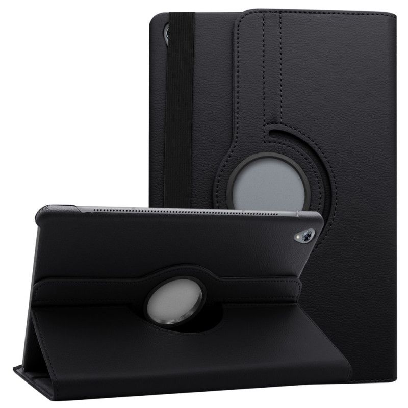 Lederhüllen Huawei MediaPad M6 10.8'' Schwarz 360 ° Drehbares Litschi-Kunstleder