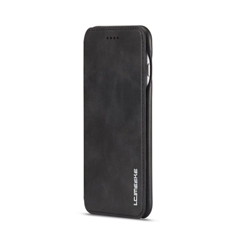 Flip Case iPhone 6 / 6S Plus Schwarz Lc.Imeeke Ledereffekt