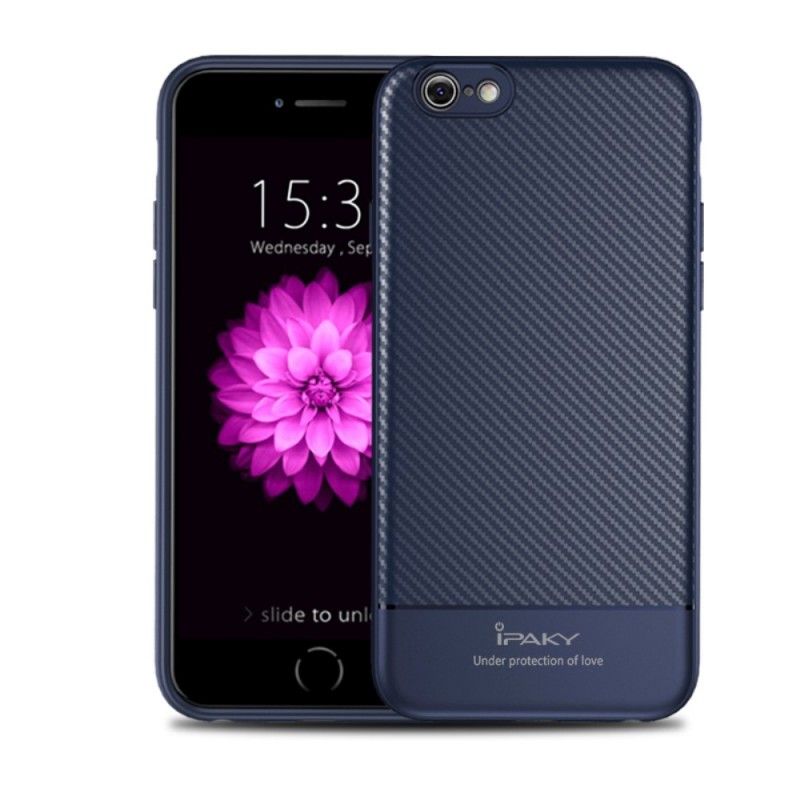 Hülle iPhone 6 / 6S Plus Schwarz Ipaky Kohlefaser