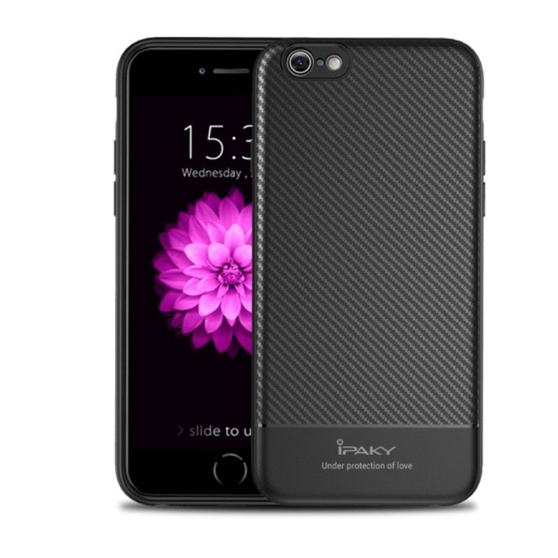 Hülle iPhone 6 / 6S Plus Schwarz Ipaky Kohlefaser