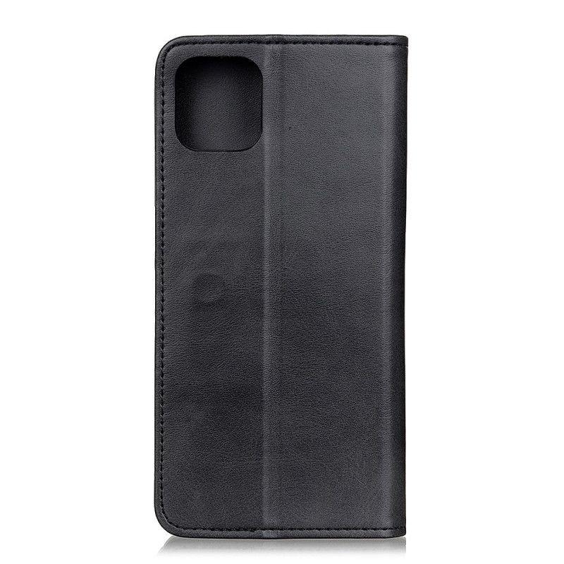 Flip Case Xiaomi Mi 11 Schwarz Gespaltenes Leder