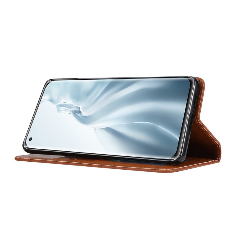 Flip Case Xiaomi Mi 11 Schwarz Handyhülle Kartenhalter Aus Kunstleder